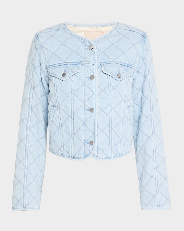 Jayla Quilted Crop Denim Jacket